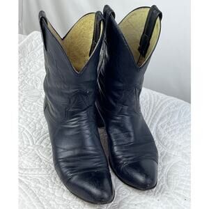 Nacona Boots Women's Size 5.5B Black Leather Western Cowboy Boots 8217G